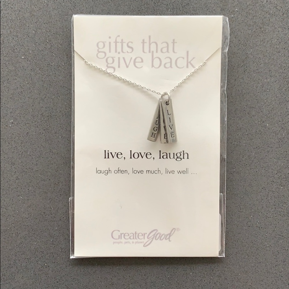Live Love Laugh Pewter necklace